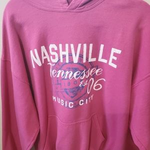 Nashville TN hoodie xl pink